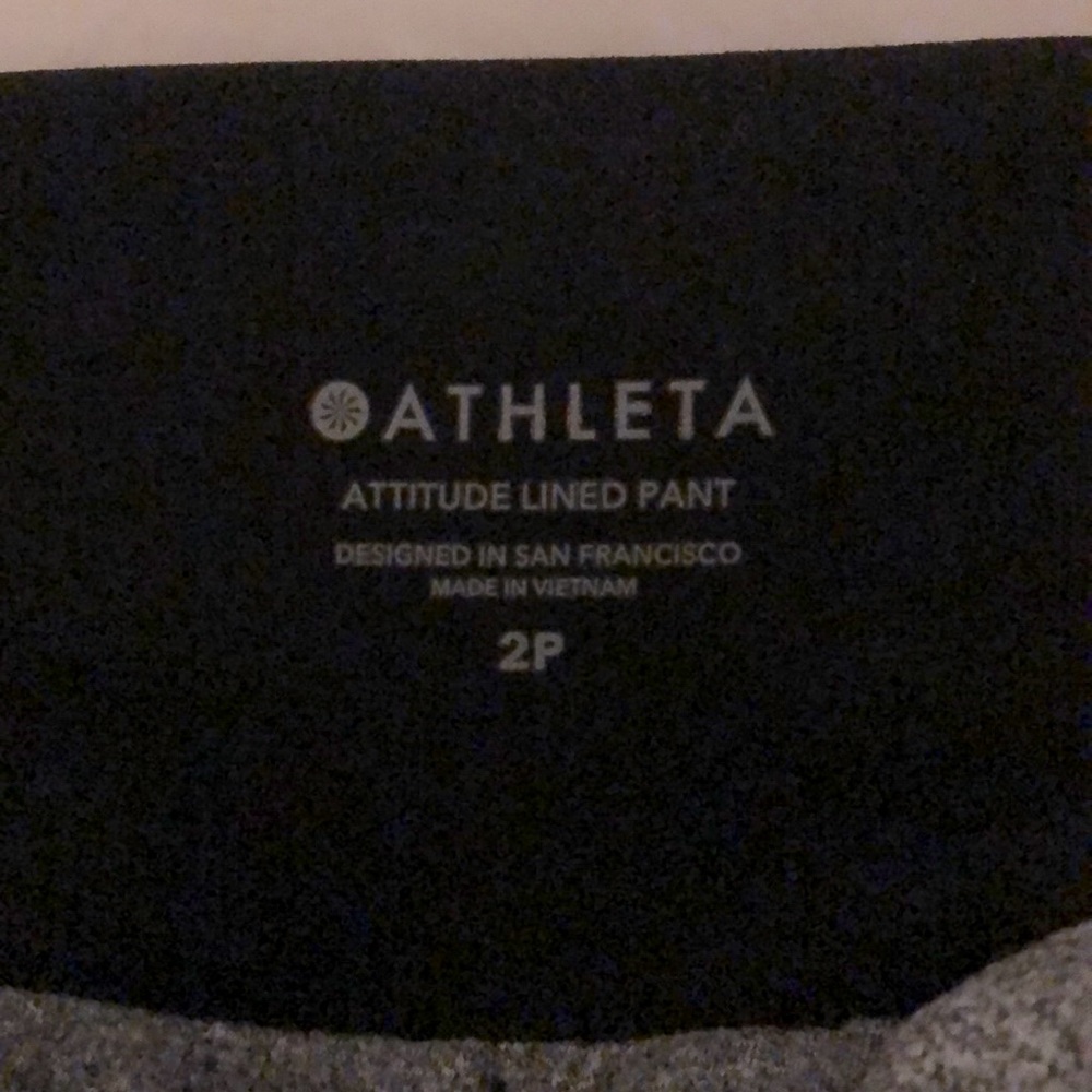 Athleta fleece-lined Attitude pant. Size 2 Petite